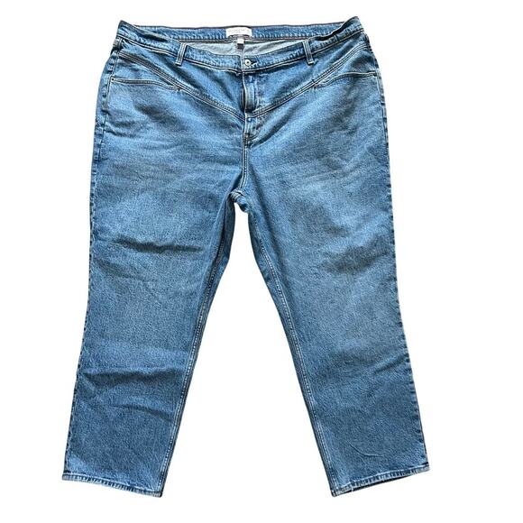 Abercrombie & Fitch Curve Love 90s Straight Ultra High Rise Jeans Size 24 Short - Picture 1 of 7